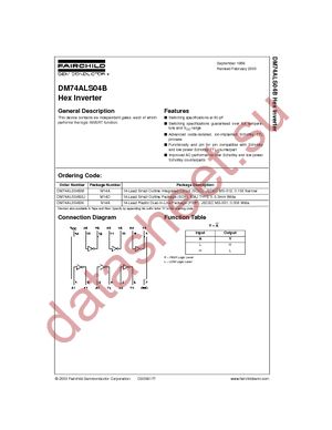 DM74ALS04BSJ datasheet  